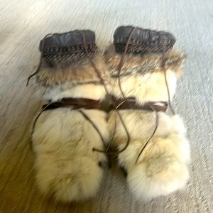Handmade in Alaska fur boots